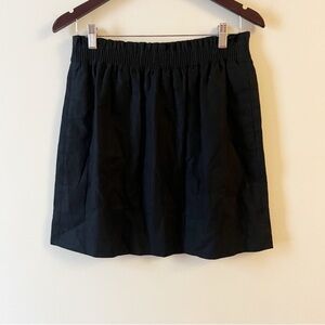 J.Crew Linen-cotton blend city skirt Mini Length NEW Size 6 Elastic Waistband